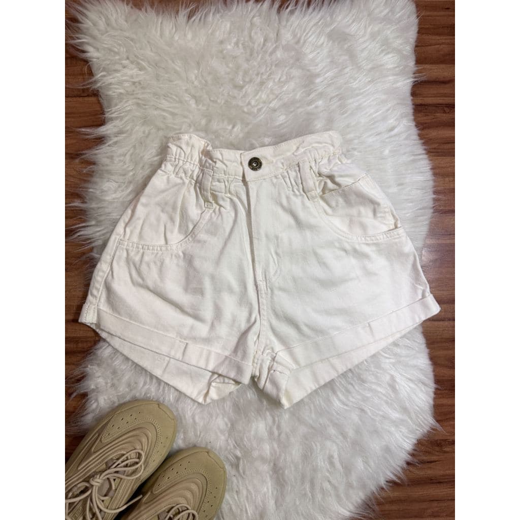 Short sarja cintura com elastico sem lycra
