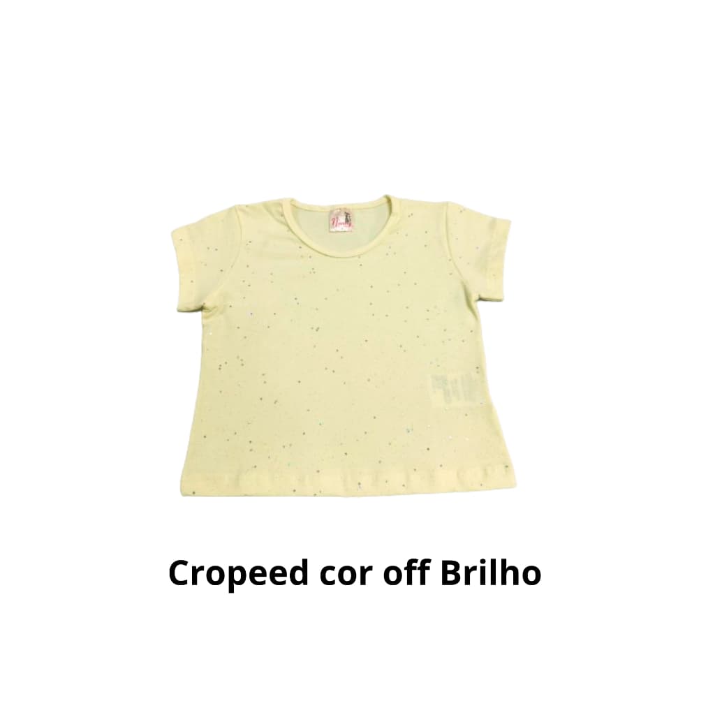 Blusa Menina Cropped Glitter