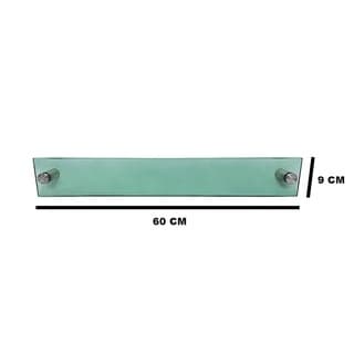 Kit de Porta Toalha 1 de Banho e 1 de Rosto em Vidro lapidado 6MM Incolor, Verde ou Fumê