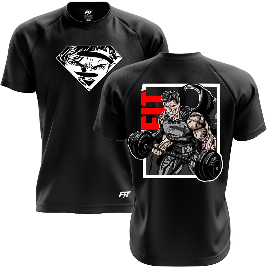 Camiseta Dry Fit Modelo Superman Super Herói Atividade Fisica Treino Lançamento Muscle Fit