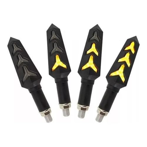 Piscas de Led Seta Sequencial Kawasaki Universal Cg Cb 300 Cb 500 Xre 300 Ninja Hornet Bandit Falcon