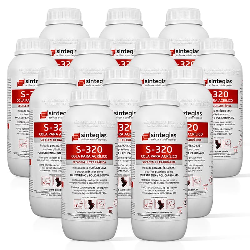 15 Colas Ultra-sinteglas Acrílico/policarbonato S-320- 1litr