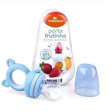 Chupeta Alimentadora Babydeas porta frutas Rosa ou Azul - Bpa Free