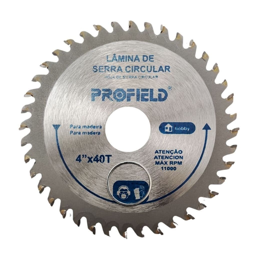 Disco WIDEA Serra 110mm Circular P/ Madeira, MDF, MDP e PVC Furo de 22.23mm -  40 Dentes - Profield