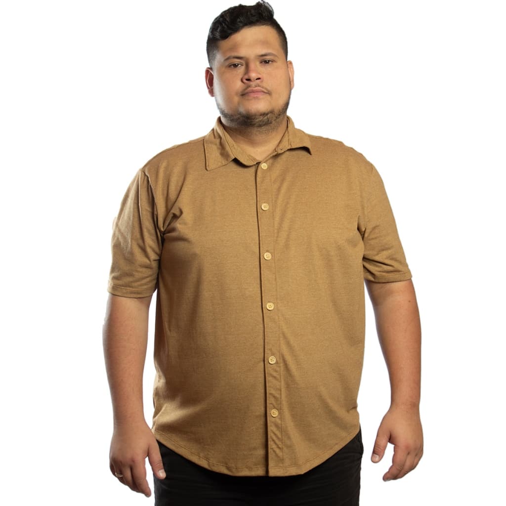 Camisa Plus Size Manga Curta Masculina em Tamanhos Nobres