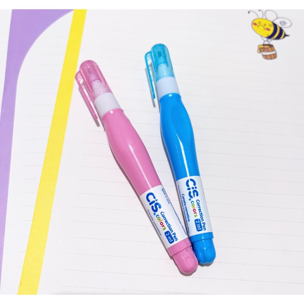 Mini Caneta Corretiva CIS Colors 2ml – Kit com 2 Unidades | Secagem Rápida