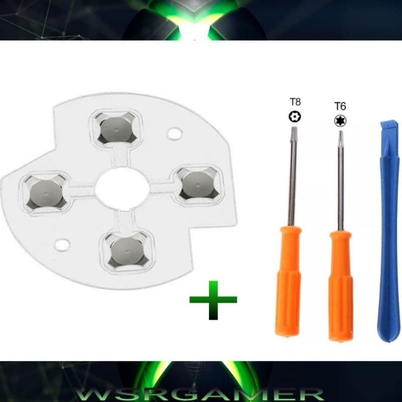 Película condutiva D-pad (botão direcional)  Xbox One Fat Mais Chave de abrir controle T8 e T6