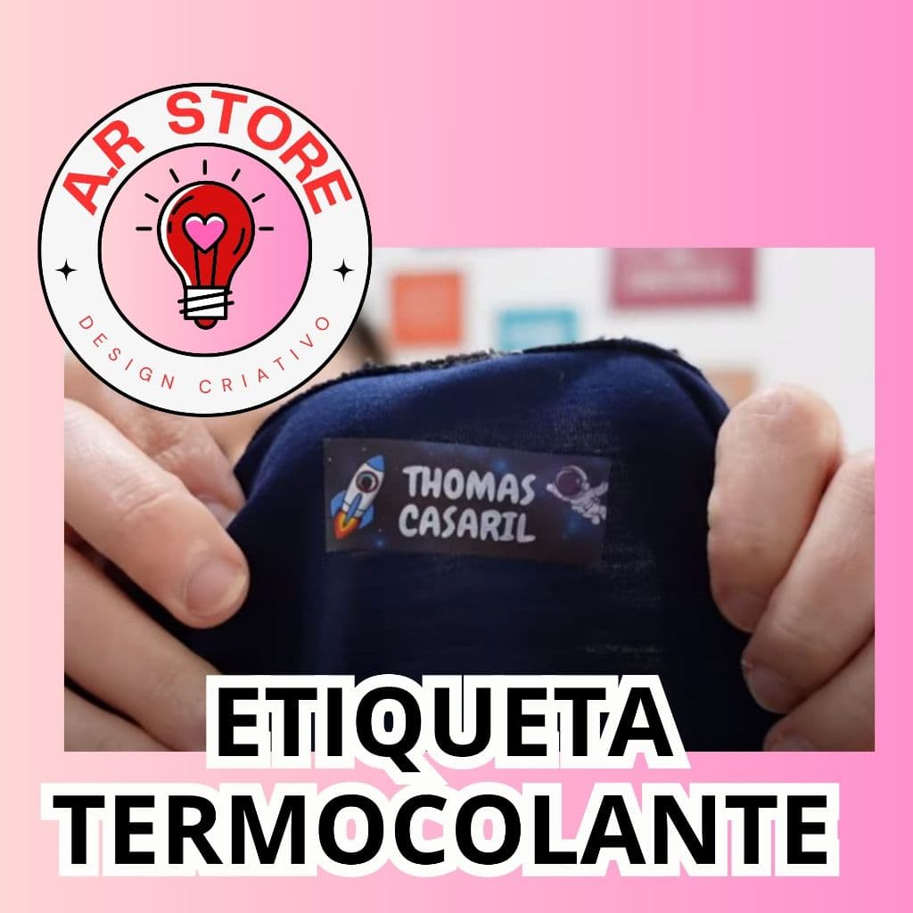 ETIQUETA TERMOCOLANTE PERSONALIZADA FUNDO CLARO - VOLTA AS AULAS - PARA ROUPAS
