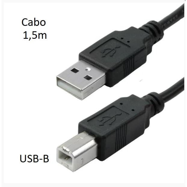 Cabo Usb-B Tipo B 1,5m Impressora, Scanner, Monitor Gamer