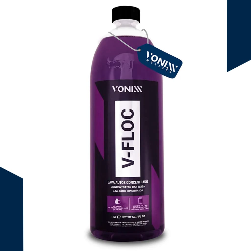 Shampoo Automotivo Vonixx V-Floc Profissional Limpeza e Brilho 1,5L