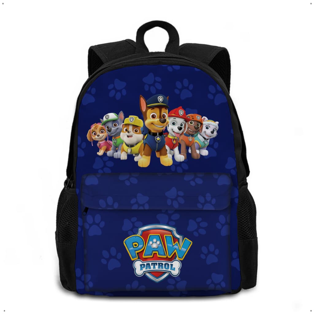 Bolsa Escolar Patrulha Canina Desenho Infantil Mochila Ajustável Com Material Nylon Top Para Viajar