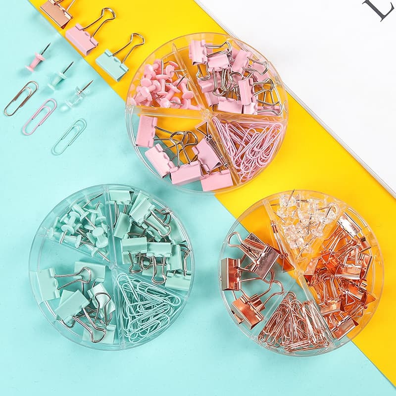 Clips Alfinetes Prendedores Organizadores Papel Chaveiros Plástico Coloridos Candy Color Papelaria