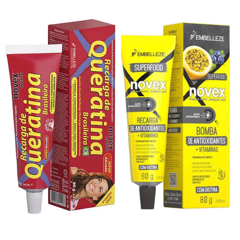 Reconstrutor Novex Recarga de Queratina Brasileira 80G