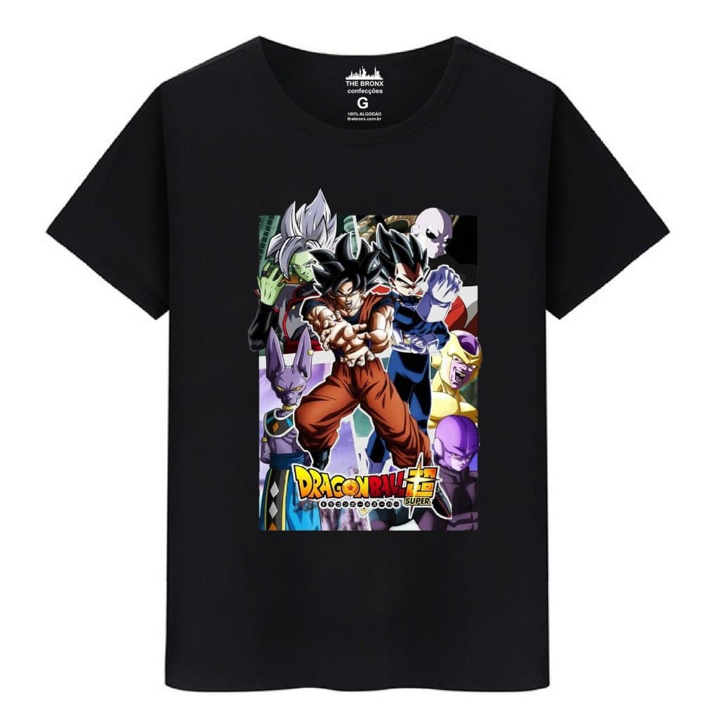 Camiseta Infantil, Adulto e Plus Size Casual Algodão Dragon Ball Super