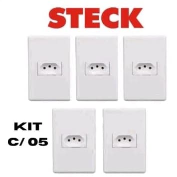 kit Conjunto  Tomada 2p+t 10a-20A -INTERRUP.SIMPLES-STECK
