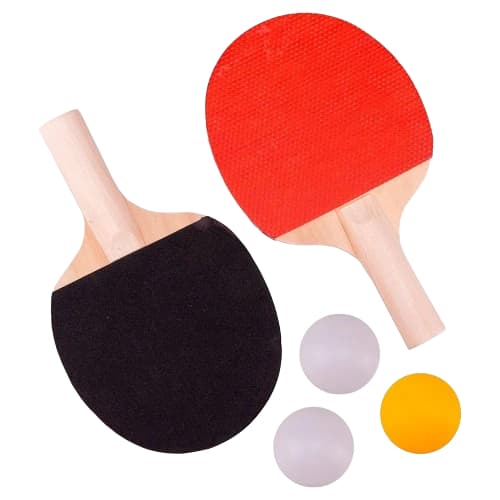 KIT BOLA E RAQUETES DE PING PONG 5 PCS KP-55 WESTERN