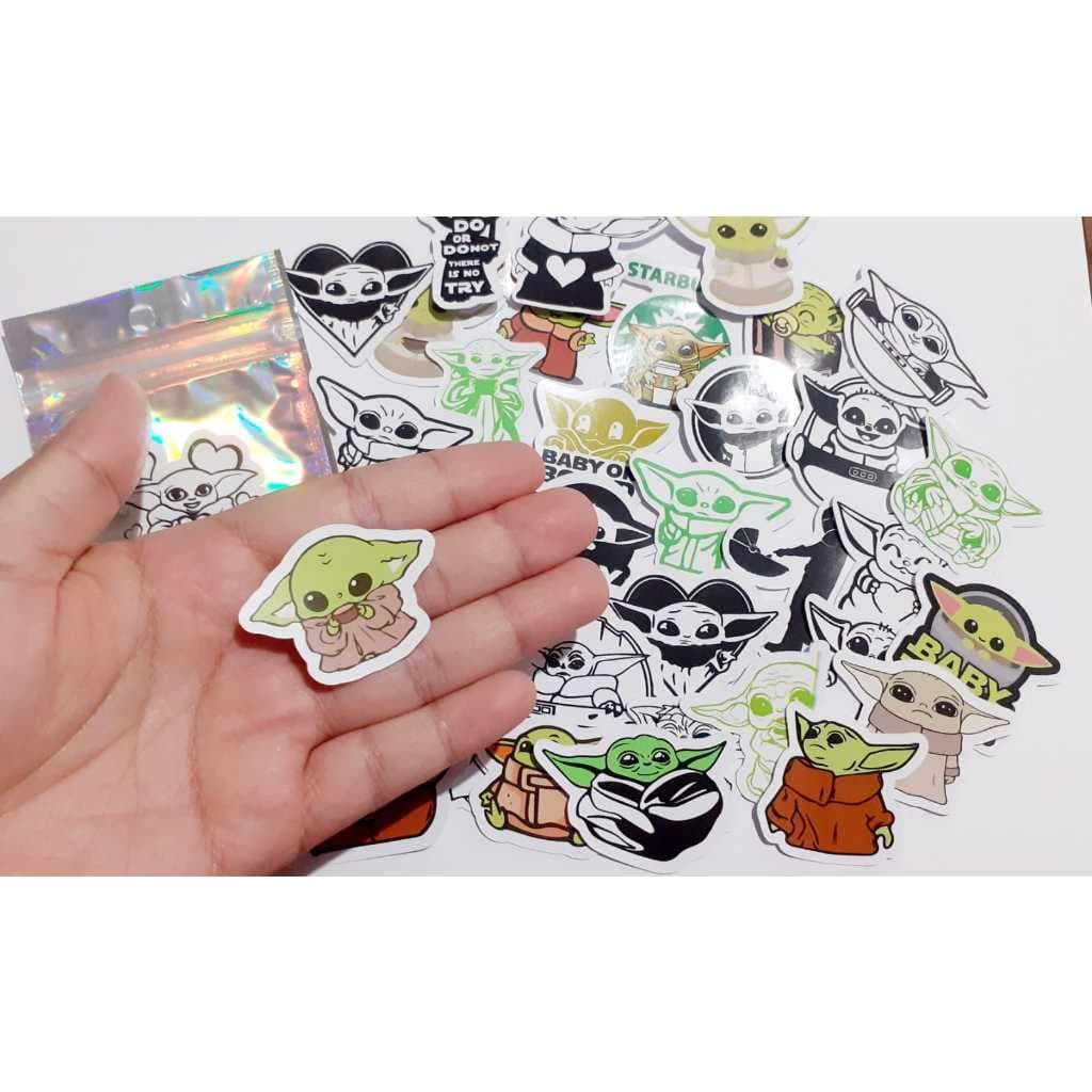 50 Adesivos Baby Yoda Stickers Scrapbook Bebê Yoda Yoda Baby Star Wars