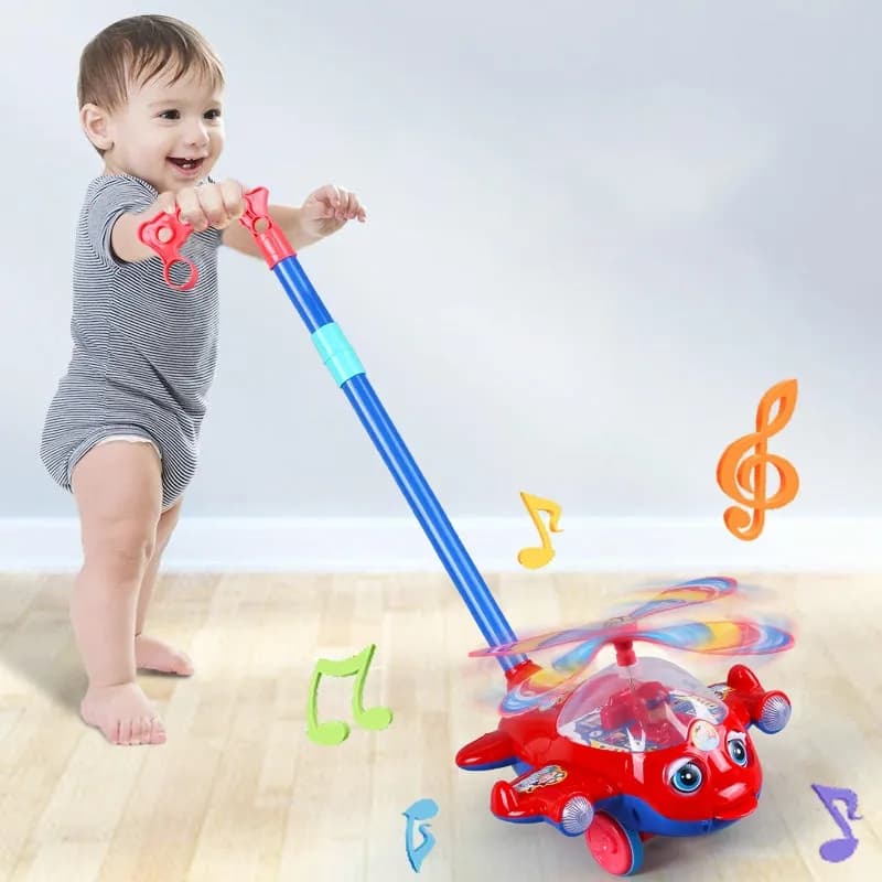 Andador Infantil para Bebe Auxiliar com Apoio Carrinho para Menino Menina Educativo Sino Musica Anti Estress Autista Brinquedo com som