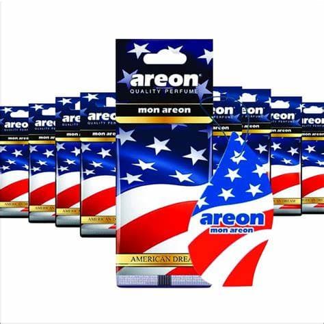 10 Aromatizantes Importado Areon American Dream (Baunilha) - cheirinho para revenda em lava jato