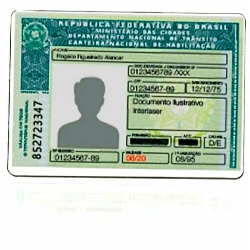 kit Com 50 Protetor CNH HABILITAÇÃO Porta Documento Plástico Flexivel  Com Aba.*Flexível*