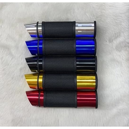 Kit Manopla Punho Moto Esportiva De Alumínio Modelo Universal- Cores Diversas
