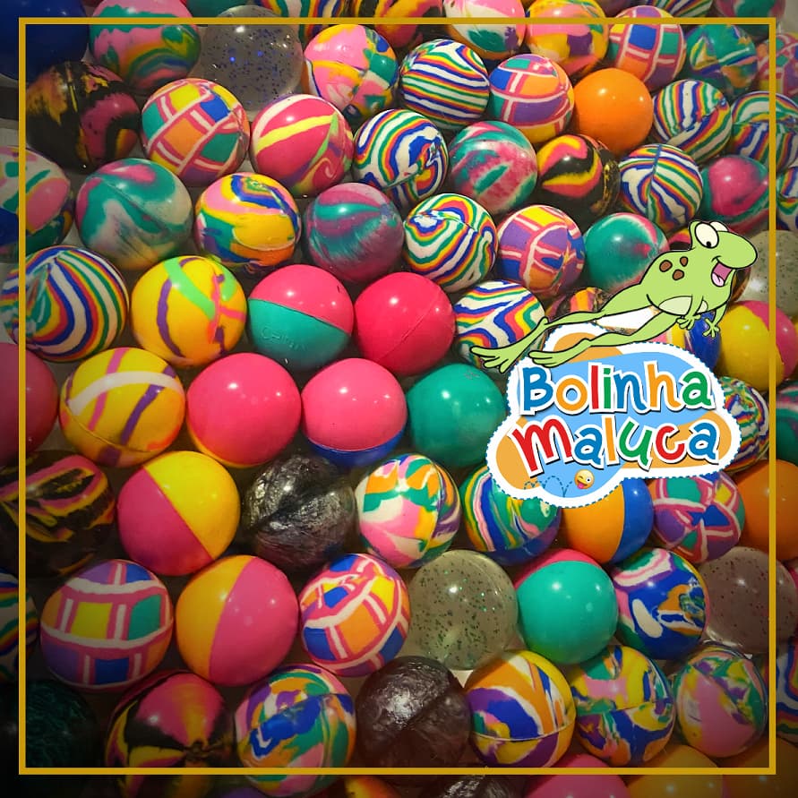 40 Bolinha Pula Pula 27mm Kit 2 Bolinha Pulapula Perereca Lembrancinha Brinquedos Festa Infantil