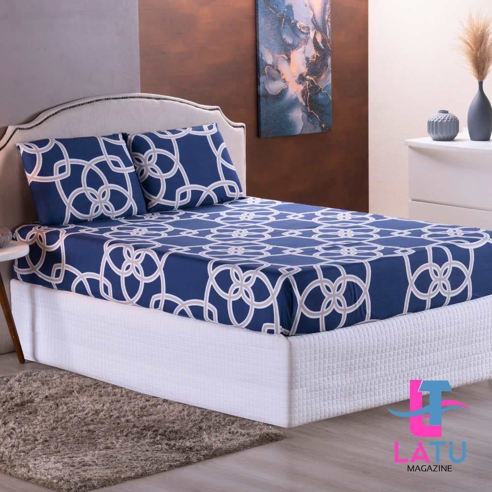Lençol 400 Fios Percal 3 Peças -Queen Size - Estampas Geométricas E Florais SORTIDAS