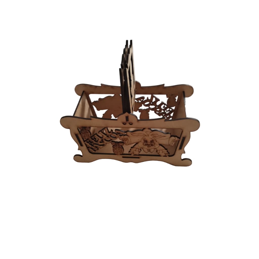 Kit 5 unid Cesta Picnic para Chocolate pascoa em MDF