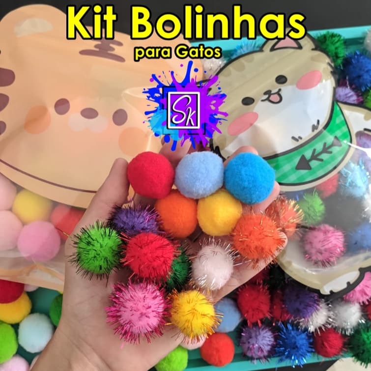 Bolinhas para Gatos - Kit Bolinhas - Bolinha Ouriço - Tradicional e Pequena