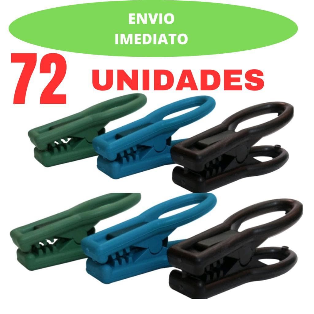 Kit 72 Prendedor De Roupa Pregador De Plástico Ótima Qualidade
