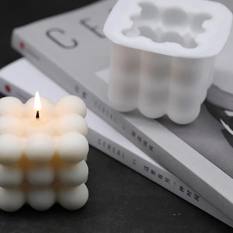 Forma Bubble Silicone Colmeia 3D Sabonete Molde De Bola De Epóxi De Vela Comleia
