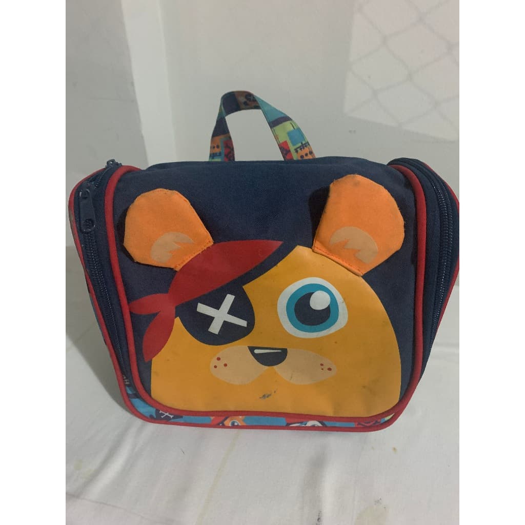 Lancheira Urso Pirata Puket, unissex, mochila escolar bolsa criança