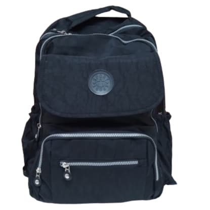 Mochila Escolar Notebook na Cor Preta em Tecido Tactel Impermeavel Escola Trabalho Passeio Multiuso