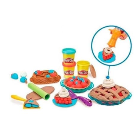 Kit Tortas Divertidas Play Doh c/ 4 Massinhas + Acessórios - Play Doh Kitchen Creations - Massa de modelar