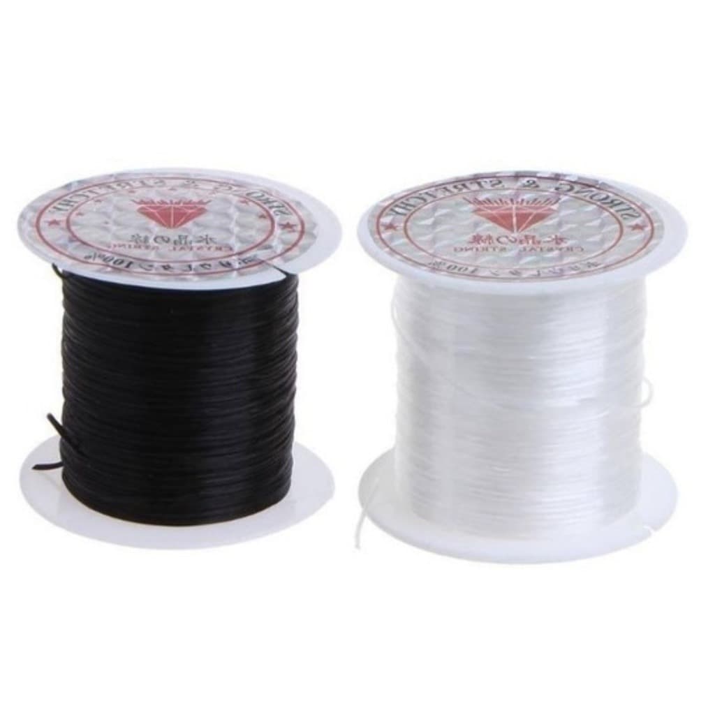 Carretel Fio Fibra De Elástico 50 Metros | Pulseiras | Elástico | Nylon | Artesanato