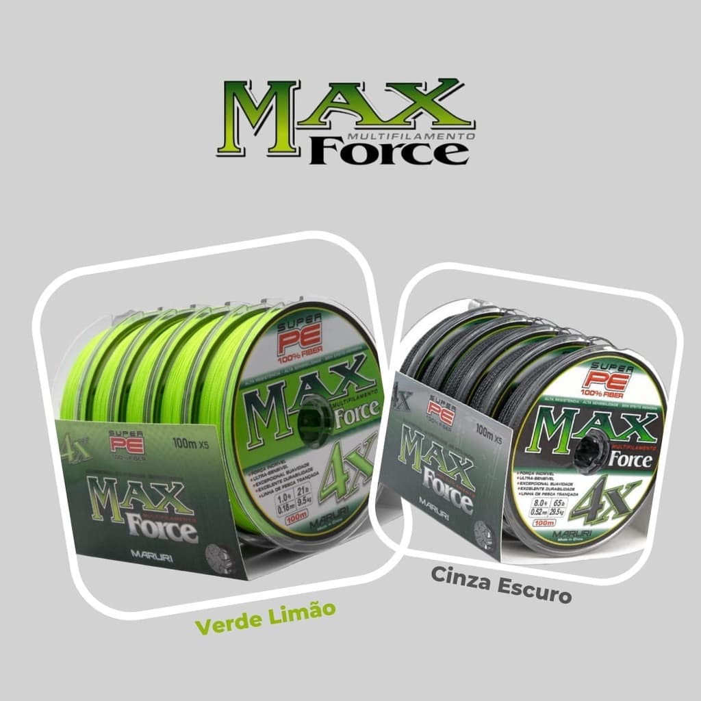 Linha Multifilamento Max Force 4x Maruri ( linha de pesca, Traira , robalo ,tucunaré)