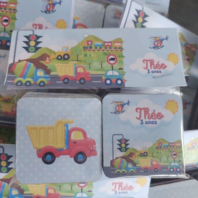 kit 50 jogos da memória 10 peças Personalizado em mdf