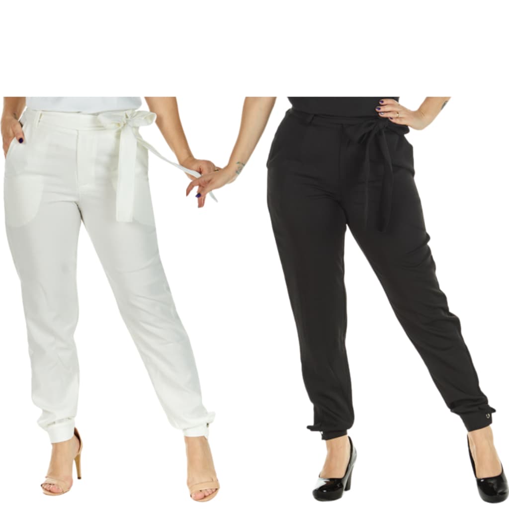 Duas Calça Feminina Scrub Varias Cores Confortável Casual Escritório