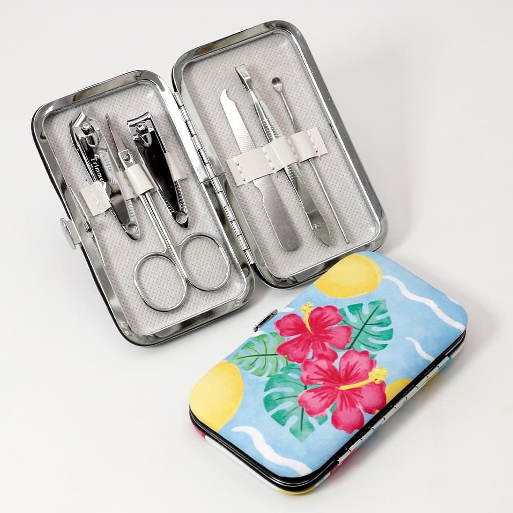 Kit Manicure Viagem Emergência Alicate Unha Pinça kit com 6 Unidades com estojo vários modelos