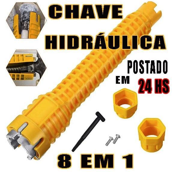 Chave Para Apertar Cano Pia Troca Torneiras - Filtros Grifo Hidráulico Chave Reparadora Multifuncional