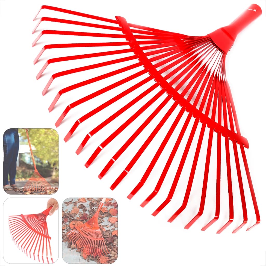 Ancinho Rastelo Jardinagem De Gramas Folhas 22 Dentes Metal