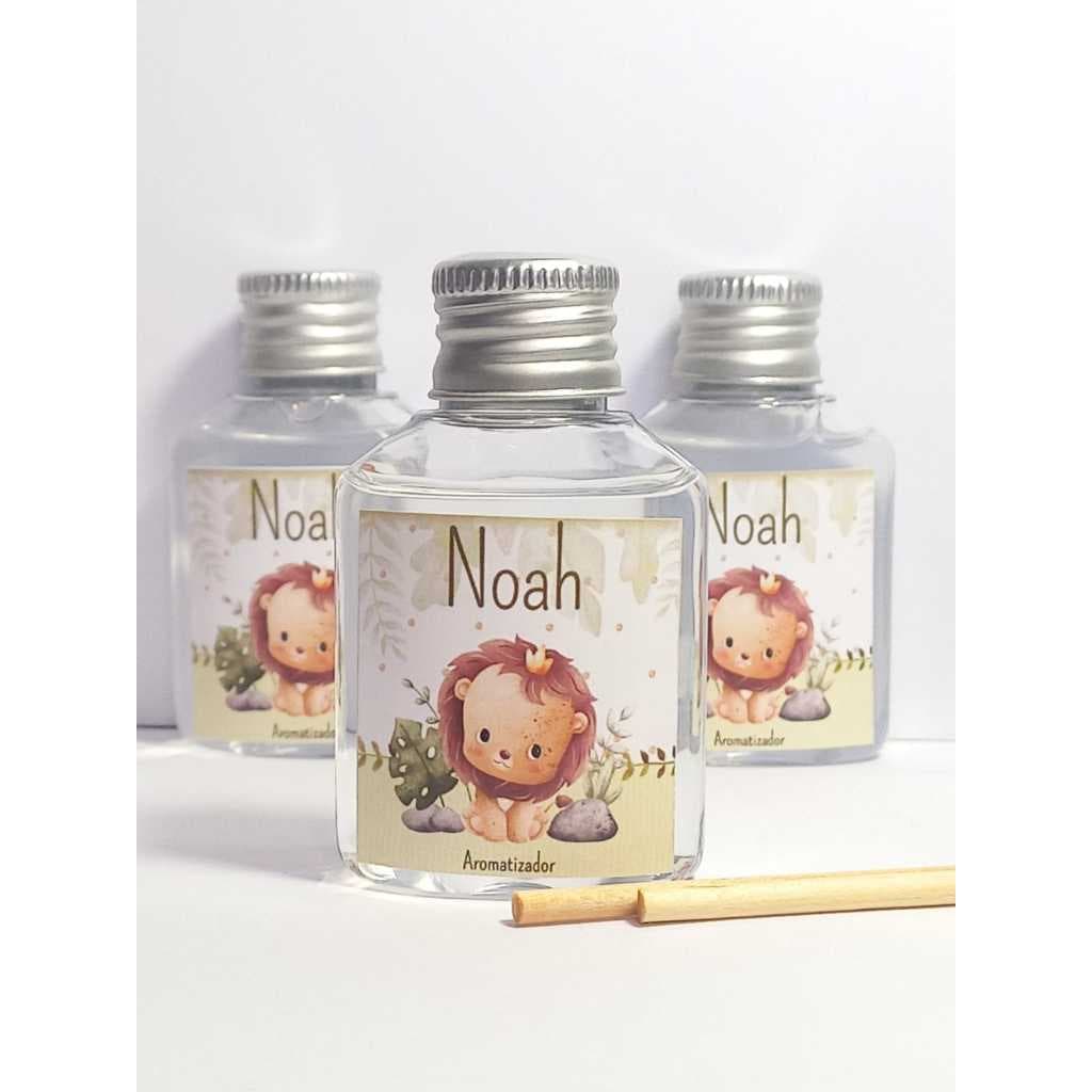 20 aromatizador Safári Leão + saquinho+ fita /Maternidade Chá de Bebê