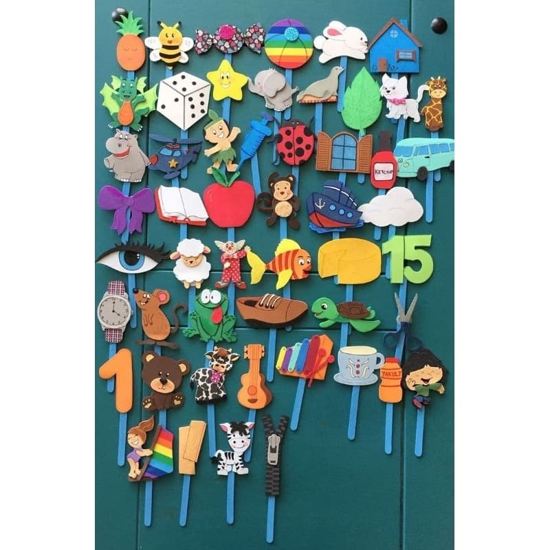 Palitoches em eva ( alfabeto).