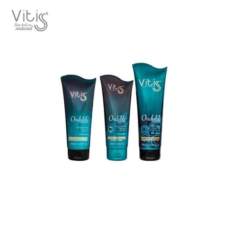 Kit Ondulele Ativador + Creme de pentear + Umidificador - Vitiss Cosméticos