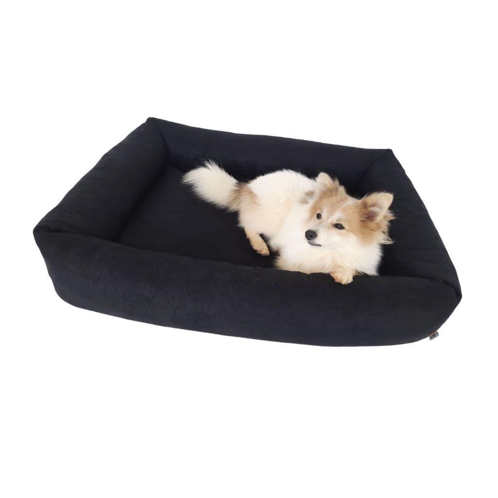 Cama Para Cachorro Porte Médio PRETA 88 x 68 cm Lavável e Resistente
