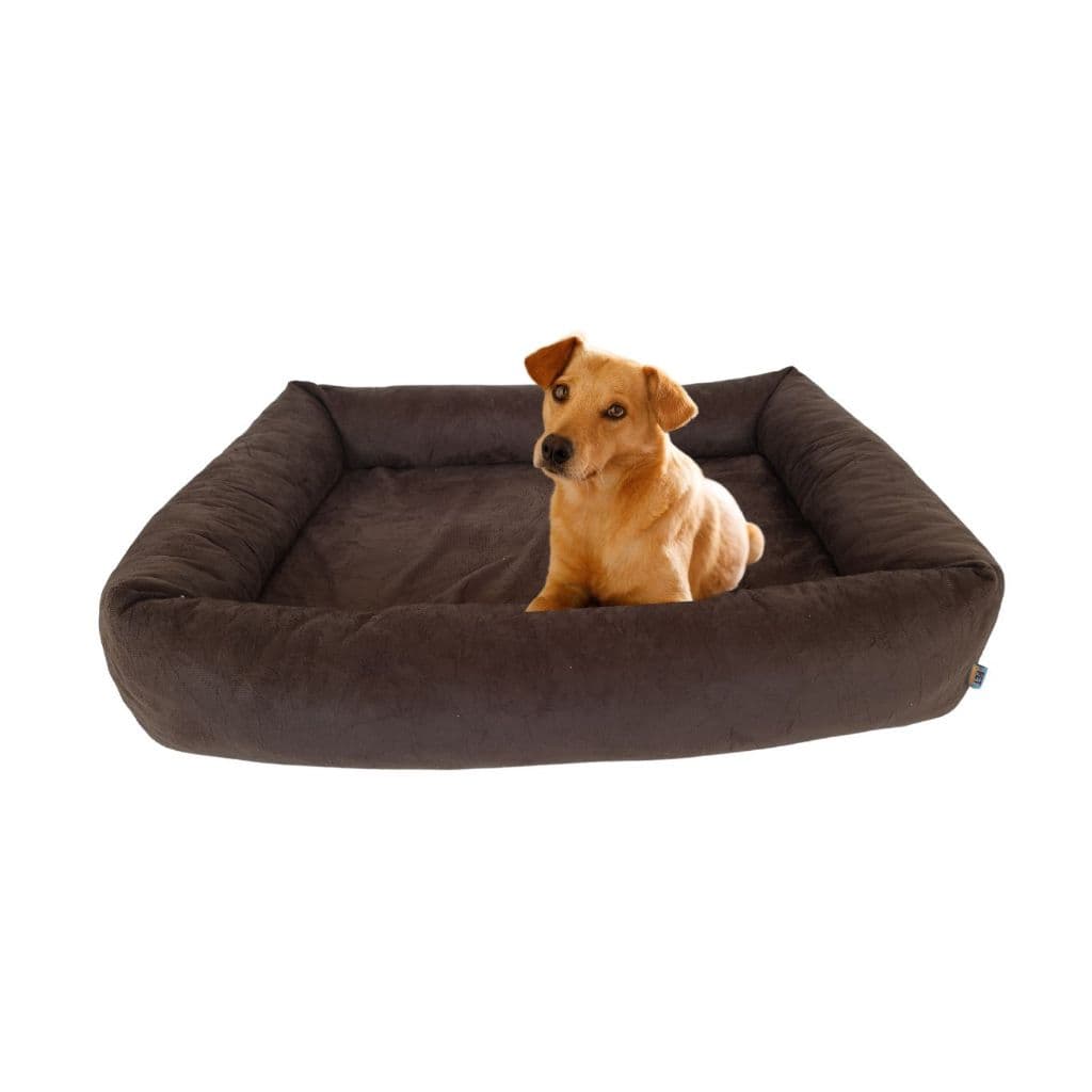 Cama Para Cachorro Porte Médio MARROM 88 x 68 cm Lavável e Resistente