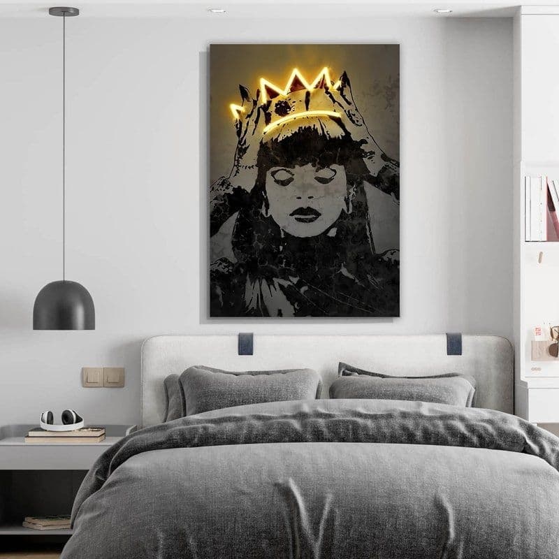 TELA DECORATIVA GRANDE RIHANNA COROA - 50X70CM