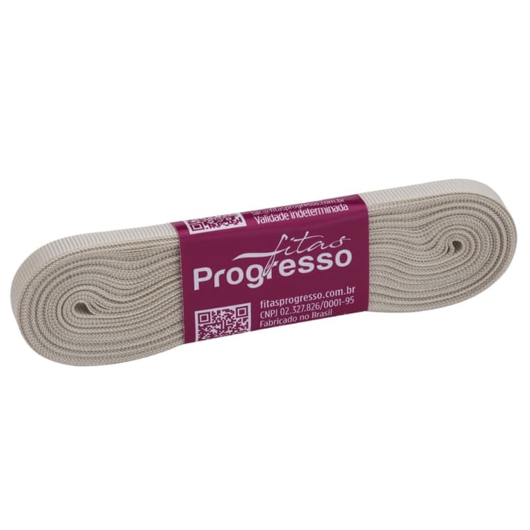 Fita Gorgurão de 7mm para artesanato da Progresso - 10m Off White - 01 unidade