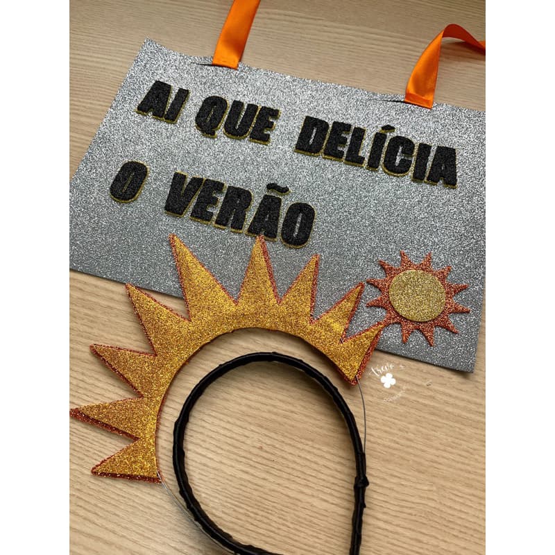 Tiara carnaval fantasia aí que delícia o verão