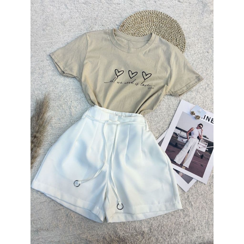 Camiseta Feminina Três Corações